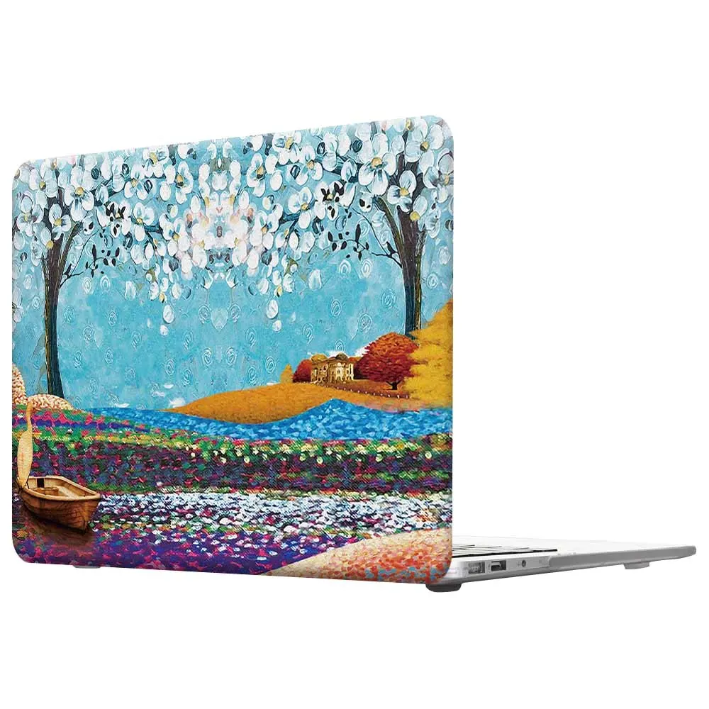 Laptop Case for MacBook Air Pro Retina 11/12/13/15 Inch Anti-fall Scratch Resistant PVC Plastic Oil Painting Series Hard Cover | Компьютеры
