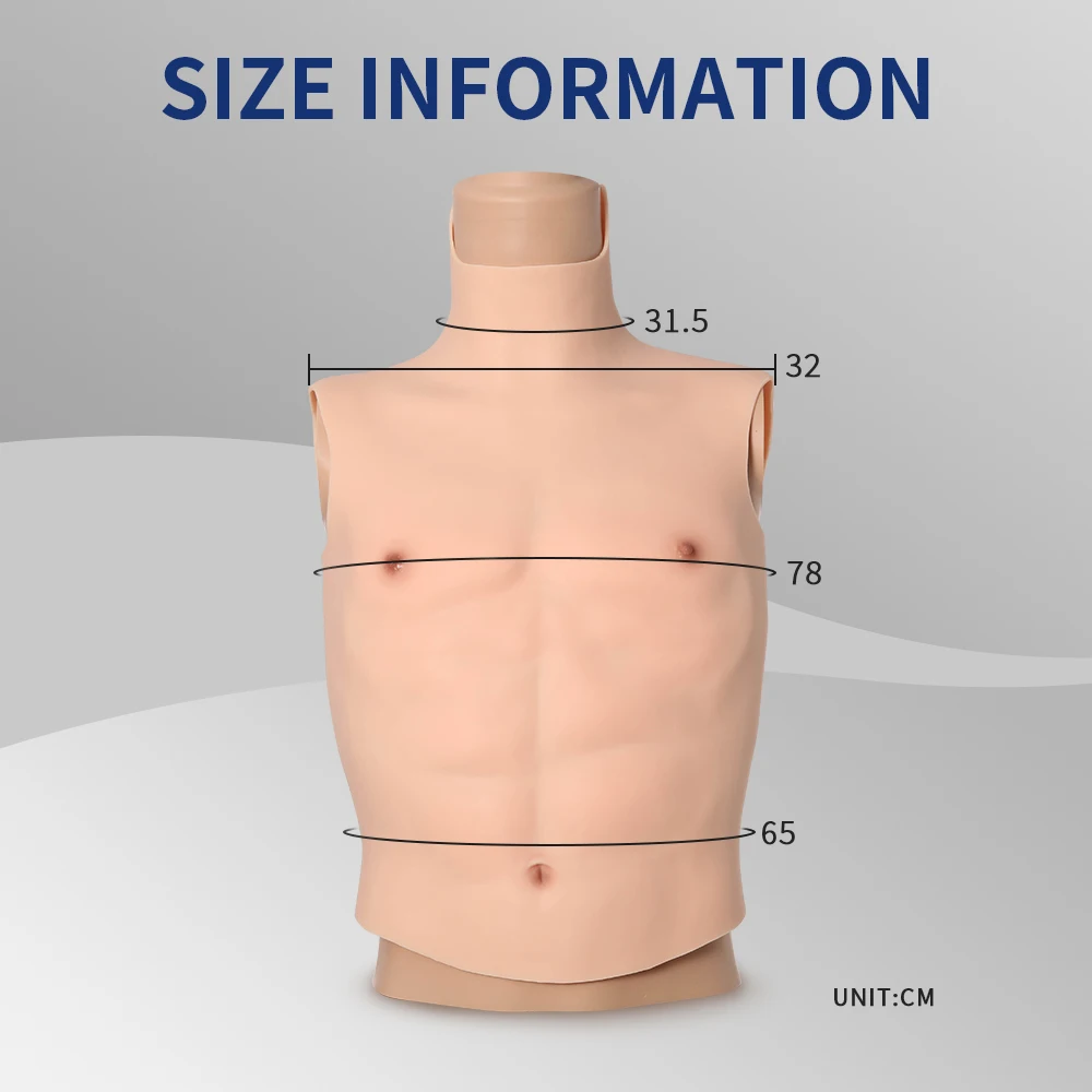 

KUMIHO Crossdressing Silicone Muscles Fake Chest Fake Abs Sexy Muscle Line Floating Point Design Bust Muscles Cosplay Costumes