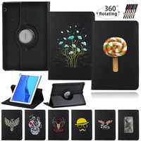 360 rotating tablet case for huawei mediapad t3 10 9 6t5 10 10 1 automatic wake up bracket protection holster stylus