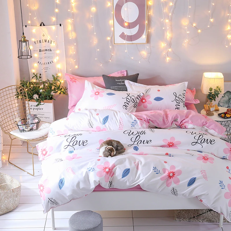 

Dropshipping 2/3/4pcs King Size Fink Lover Bedding Sets Family Set Include Bed Sheet Duvet Cover Pillowcase Dod children gife
