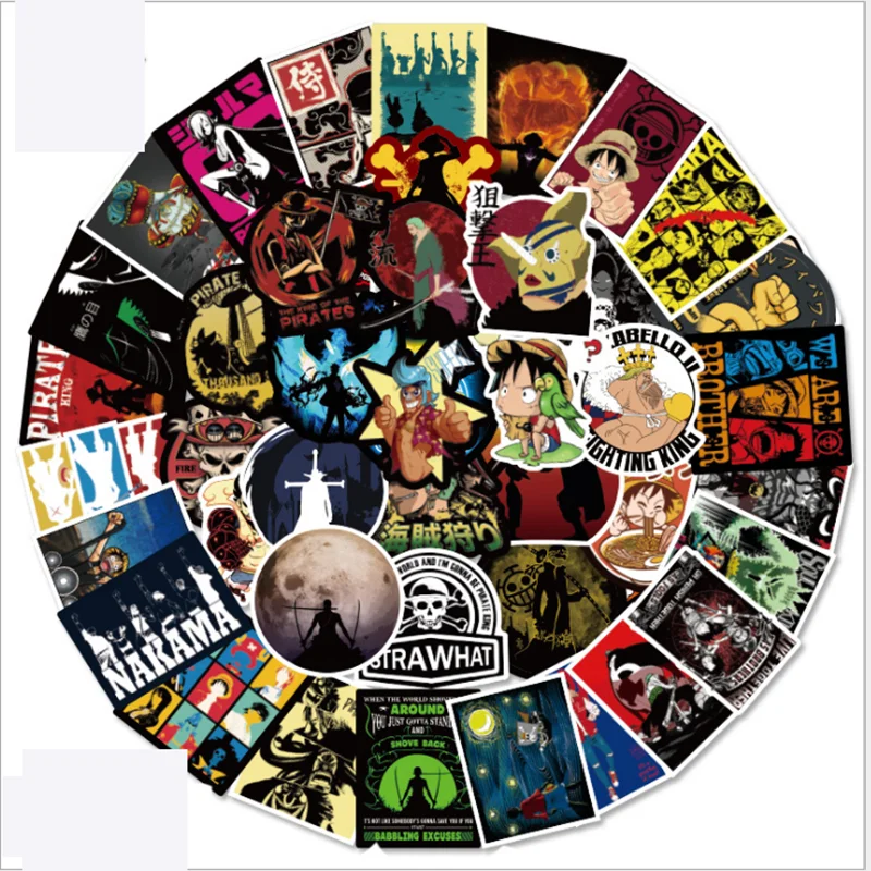 100 шт. Японские Аниме цельные наклейки для ноутбука мотоцикла скейтборда