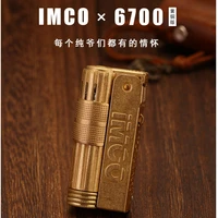 austria imco kerosene lighter brass old style nostalgic windproof retro personality creative lighter suitable for collection