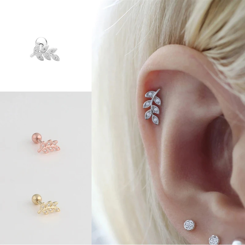 

ROMAD женские Личности розового золота Глянцевая Луна Циркон резьба пирсинг серьги 925 стерлингового серебра серьги-гвоздики, серьги, модное ю...