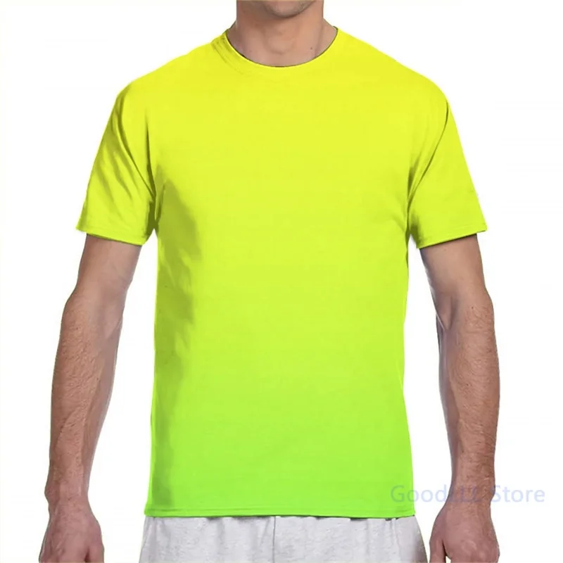 Футболка с коротким рукавом для мужчин и женщин модная тенниска принтом Омбре