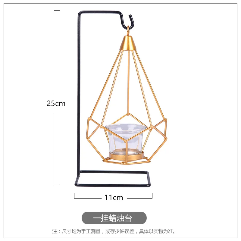 

Metal Hanging Candle Holder Wine Cabinet Iron Ornaments Candlestick Swing Candle Stand Nordic Home Wedding Decorations
