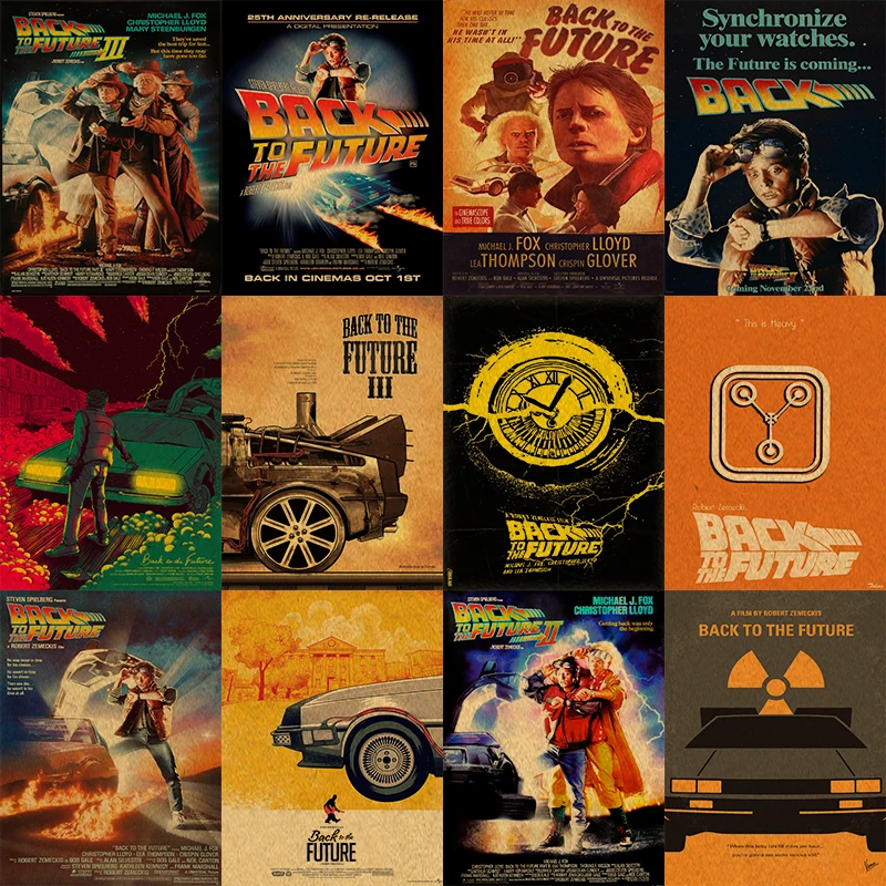 Back to The Future Плакаты Sci-fi агитационных ретро крафт плёнки плакат декоративный DIY