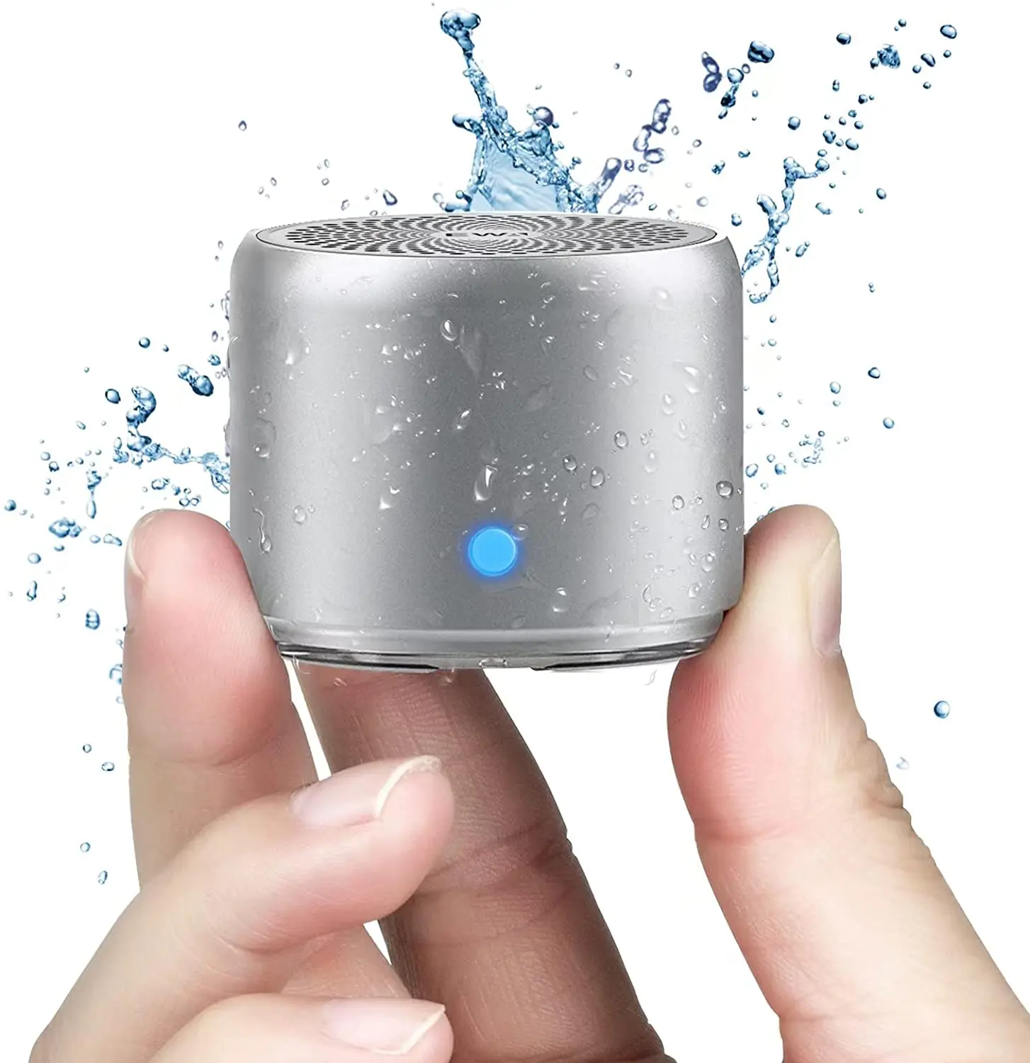 

Mini Bluetooth Speaker Metal Heavy Bass Outdoor 5.0, IPX7 Waterproof Portable Wireless Audio A106PRO Music Player Speakers