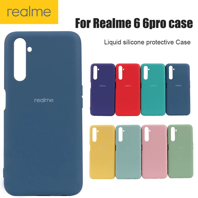 Чехол Realme 6 Pro противоударный чехол бампер жидкий силиконовый для телефона мягкий