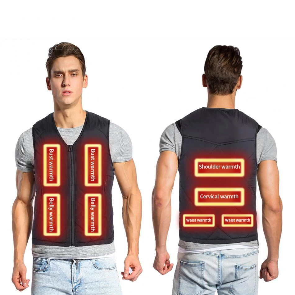 

Electric Heating Vest Warm Up Jacket Heater Cushion Pads Body Supports Arthritis Pain Relieve Temperature Control Heated Jacket