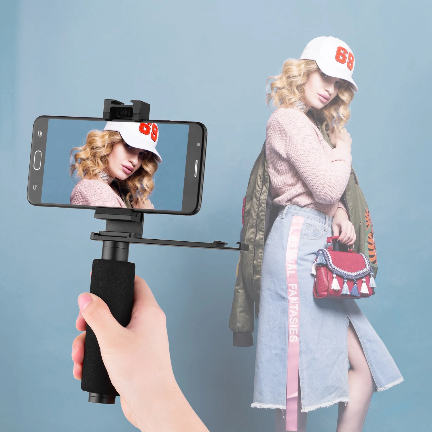 Andoer 40 мм 85 Ширина мобильный телефон видео Запись держатель ручной настройкой