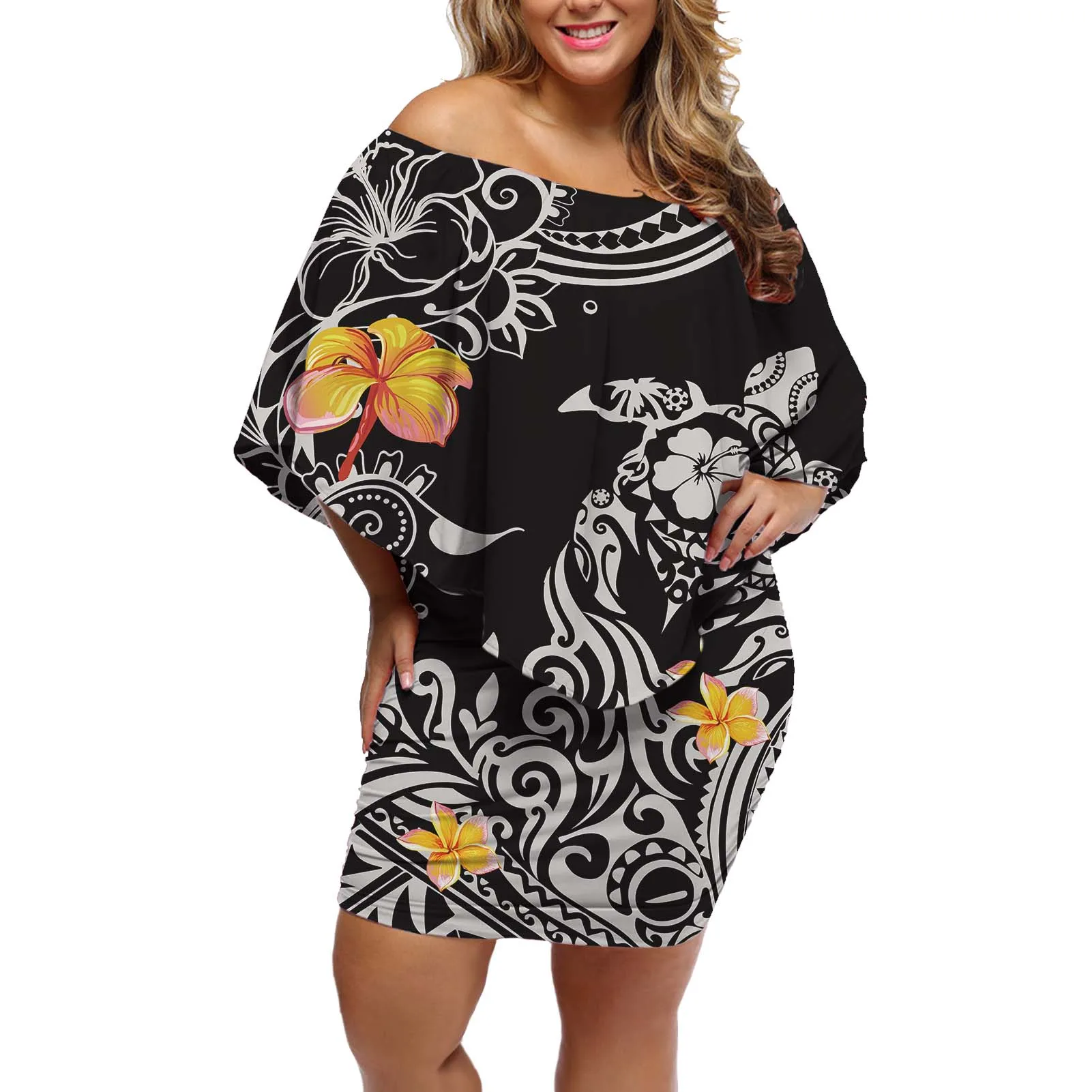 Hycool Оптовые тропические гибискус фиолетовый женское сексуальное платье в стиле