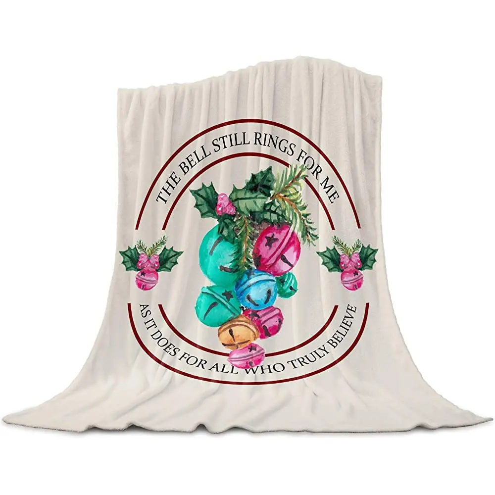 

Gogobebe Christmas Flannel Fleece Throw Blanket for Sofa Couch Bed Merry Santa Claus with Xmas Gift Soft