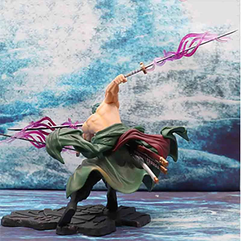 

One Piece Anime Figure Roronoa Zoro Action&ToyFigures Models Special Effects Figurine Pvc 18Cm Periphery Ornaments Models Toy