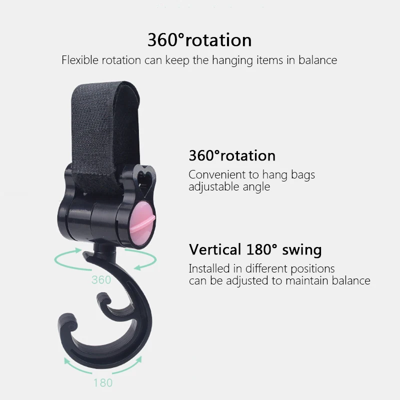 ⚡️ 2 шт. крючок для детской коляски с замком металлическая подвеска сумки