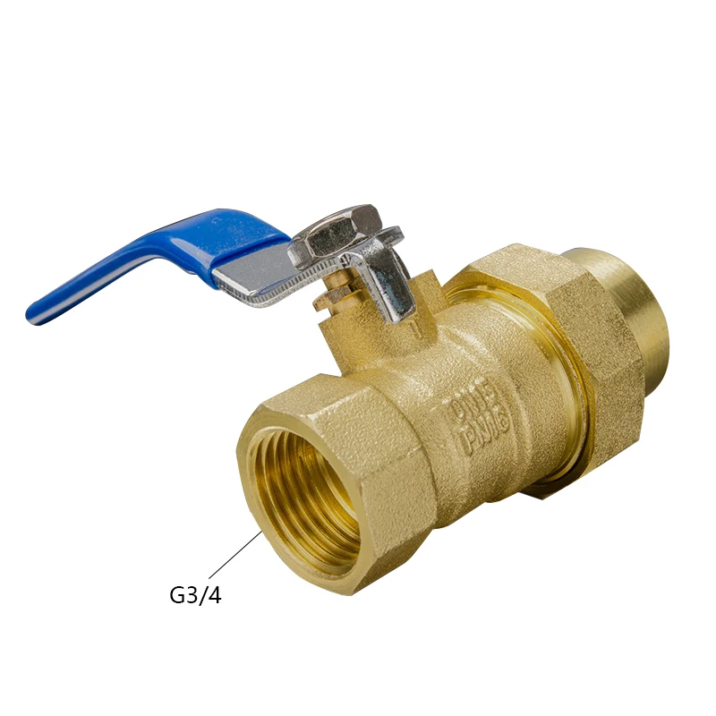 Шаровой клапан 1/2 'ɳ/4'' Резьба BSP латунный шаровой соединитель соединение
