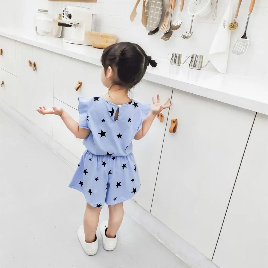 

2020 Season Timo Children Clothes Black Stars Printed Casual Knit Sets Factory Supplier Unique Design New Arrival