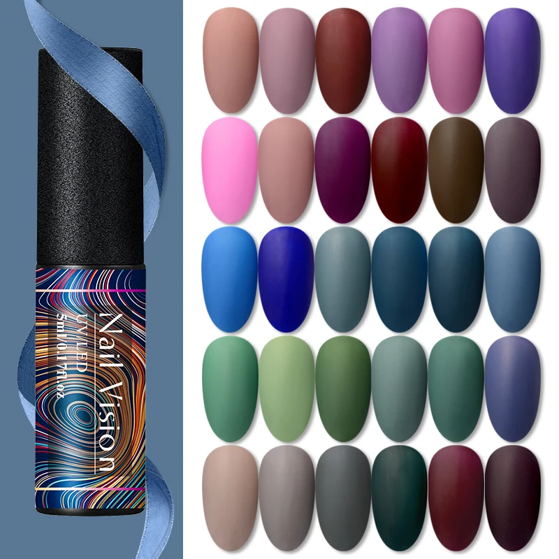 

Nail Vision 60 цветов Матовый УФ-гель для ногтей 5 мл чистый цвет ногтей матовое верхнее покрытие Замачивание ногтей гель лак маникюрный лак