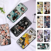 kimetsu no yaiba demon slayer anime phone case for iphone 13 8 7 6 6s plus x 5s se 2020 xr 11 12 pro xs max