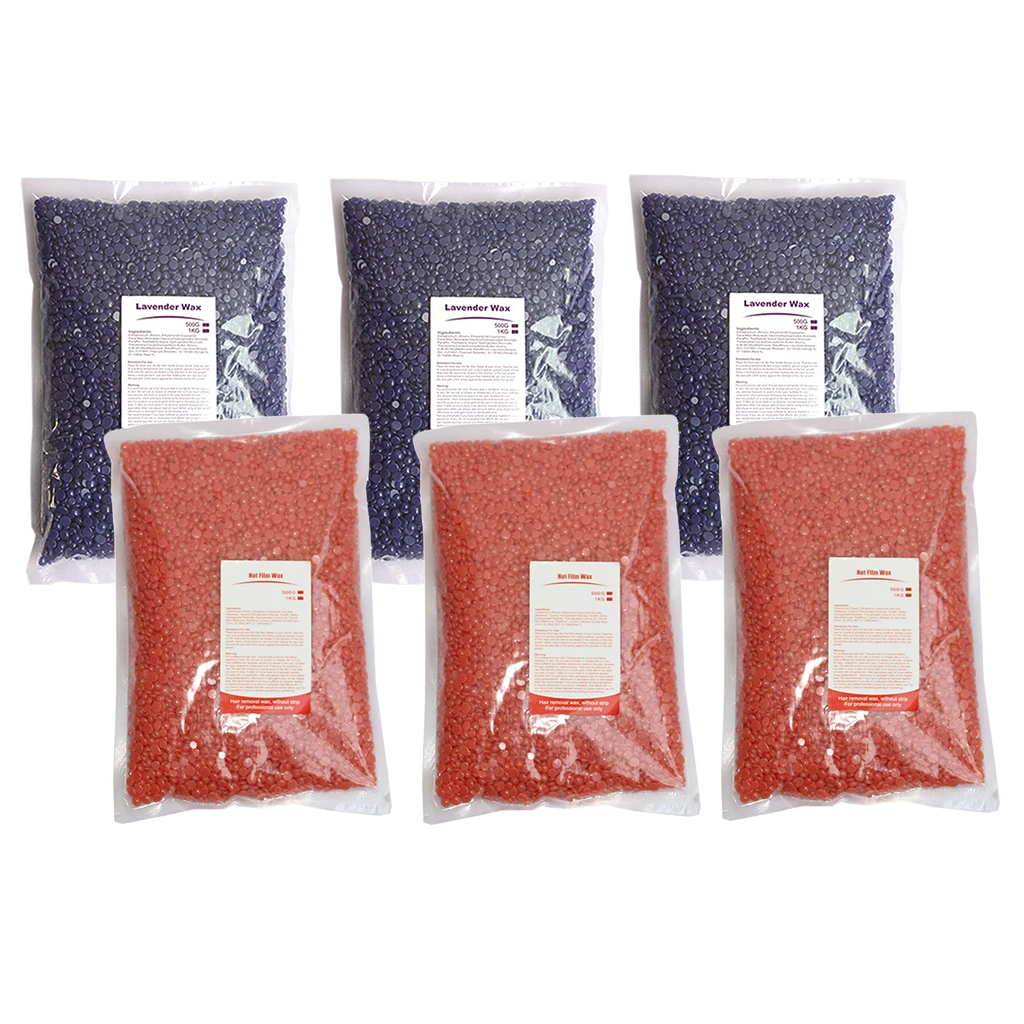 6 пакетов гранулы из твердого воска для удаления волос в зоне бикини|Крем волос| |