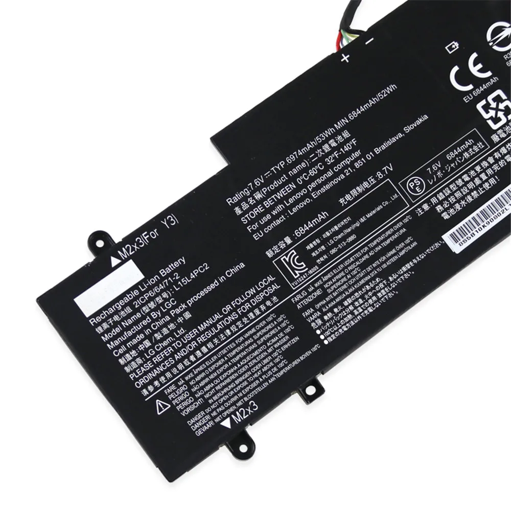 

L15M4PC2 L15L4PC2 Laptop Battery For Lenovo YOGA 710-14ISK, 710-14IKB,710-15ISK,710-15IKB,5B10K90778,5B10K90802 7.64V 53WH