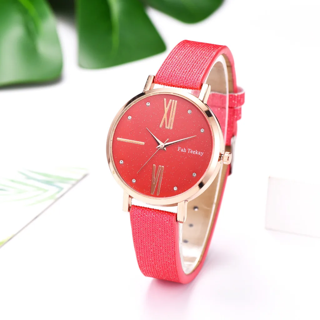 Часы женские кварцевые с кожаным ремешком Модные Простые повседневные цифровые