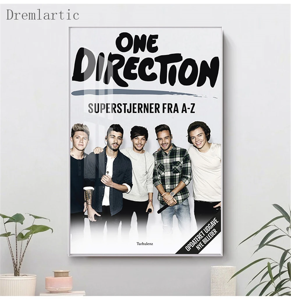 Холст постер из шелковой ткани One Direction домашний декор модные современные шторы