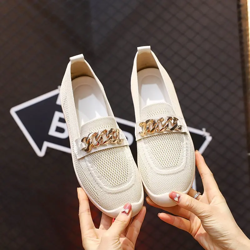 

Woman Vulcanize Shoes Women Sneakers Spring Fashion Mesh Breathe Loafers Thick Soles for Lazy People Wear Pop Woman Shoes