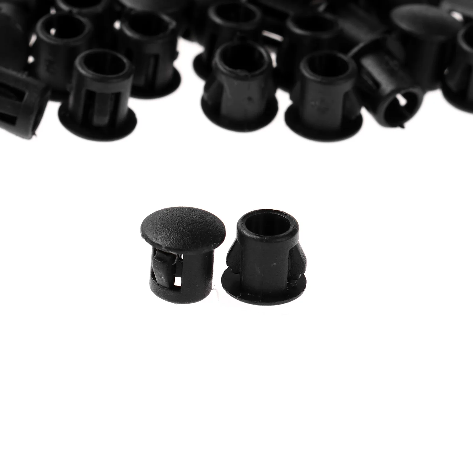 50Pcs 6/13/16/20/25mm Black Screw Caps Plastic Cover Snap-Type Hole Plug for Furniture Tube Fencing Post Flush Type Panel Plugs |