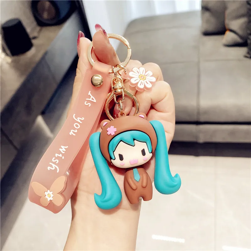 Подвесная веревка для девочек фигурка героя мультфильма Мику брелок подвеска