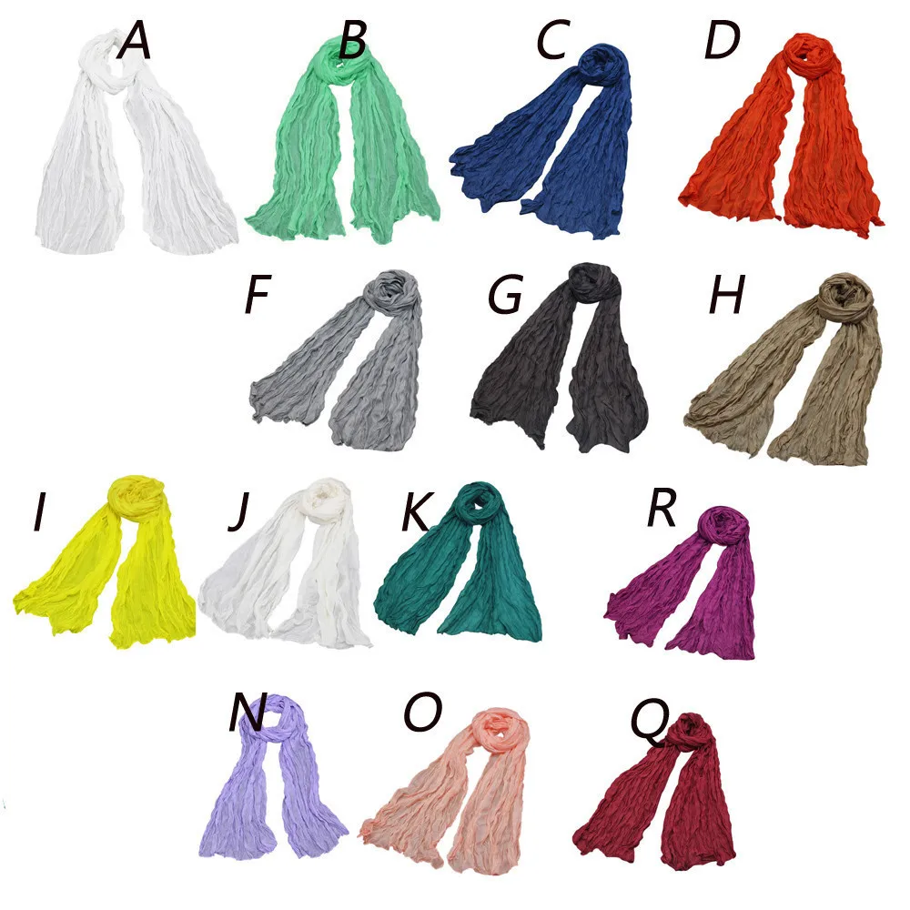 2020 мягкий женский и мужской шарф винтажные длинные мягкие однотонные шарфы