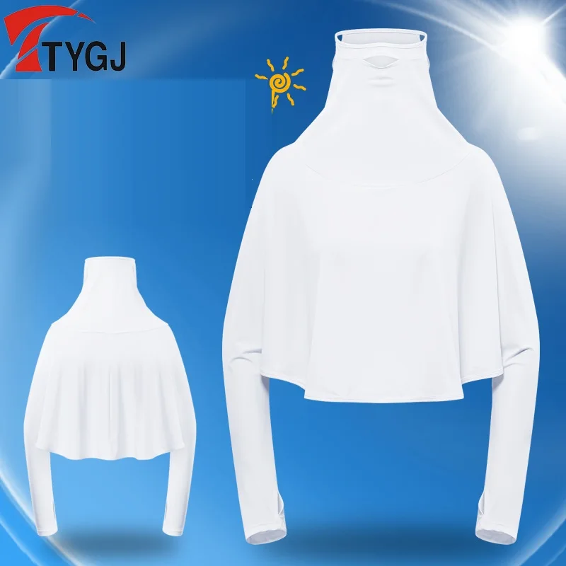 Летняя женская рубашка для гольфа с защитой от солнца рукавом летучая мышь