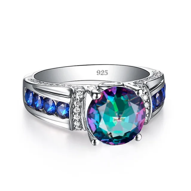 Gemstone Handmade Mystic Rainbow Topaz Ring For Women - Fine Jewelry Vintage Rings 4