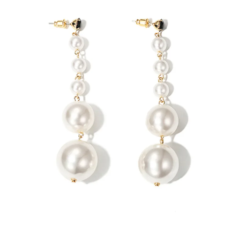 Elegant Lady's Handmade Natural Pearl Earrings Temperament Fashion Classic Long Drop Dangle Harajuku Korean Jewelry | Украшения и