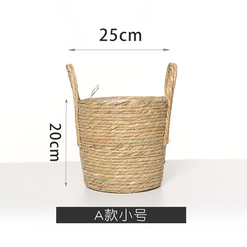 

Woven basket Natural style aquatic weave grocery storage basket plant decorative basket
