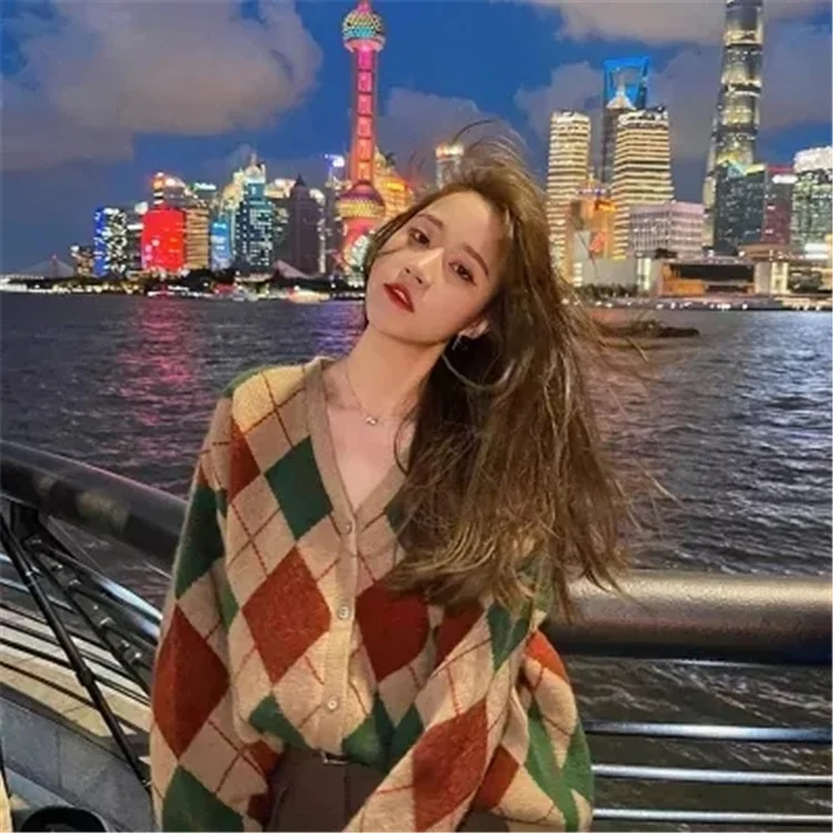 

Sweater coat cardigan women 2021 early autumn new Korean version loose and thin women's long sleeve sweet Knitted Top Women