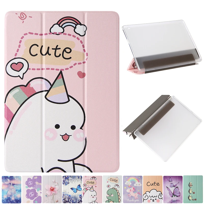

MediaPad T5 Cover Cartoon Three Fold Leather Coque Funda For Huawei MediaPad T5 10 AGS2-W09/L09/L03 10.1 inch Tablet Cover Cases
