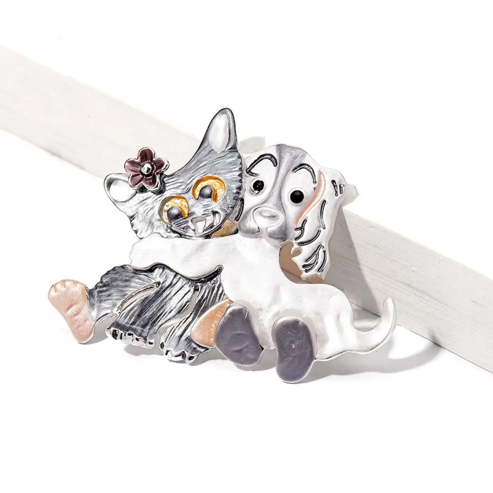 Оригинальный дизайн подарки лучшим друзьям милые кошки и броши в форме собаки