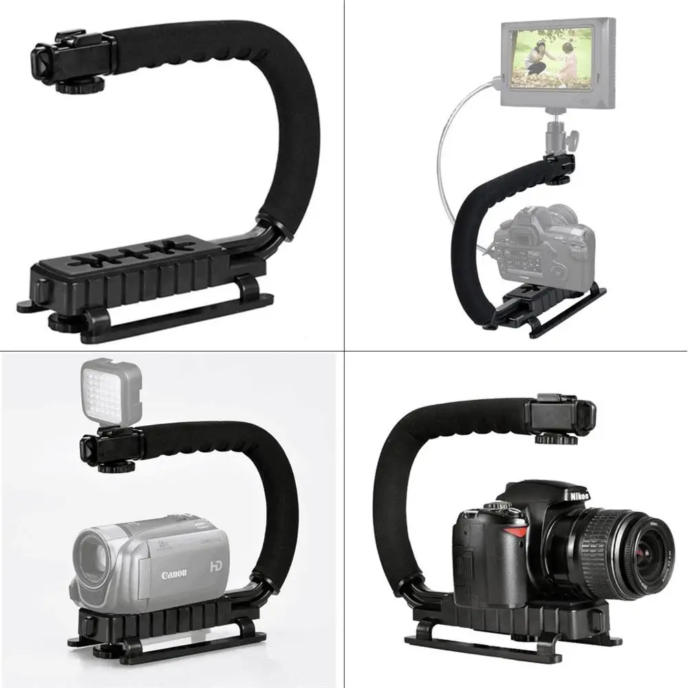 

MAMEN U Grip Camera Cage DSLR Gimbal With Microphone Handheld Video Stabilizer For DSLR DV Video Vlog Shooting Photography Kits
