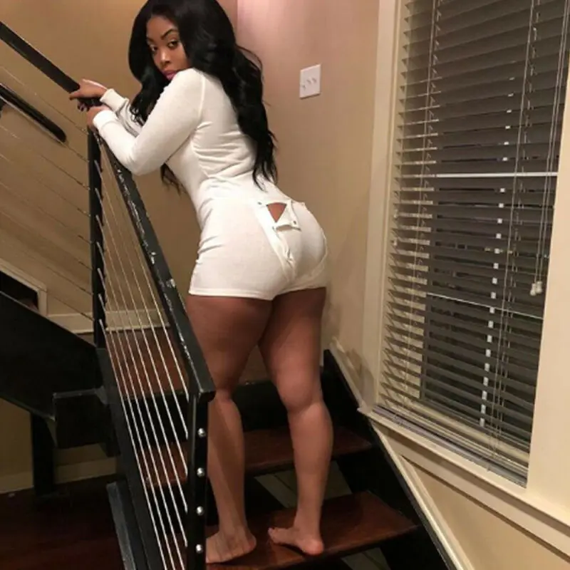 

Женский сексуальный купальник с длинным рукавом, комбинезон с круглой горловиной и пуговицами, боди, топы, домашняя одежда