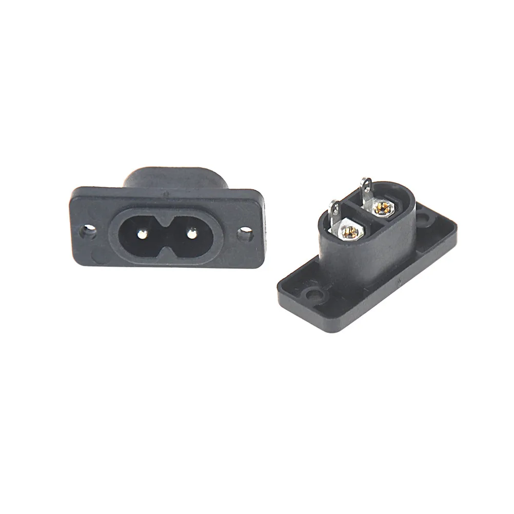 5 шт./компл. IEC320 C8 2 клемма розетка на входе AC 250V 2.5A черный Whosesale|Электрические