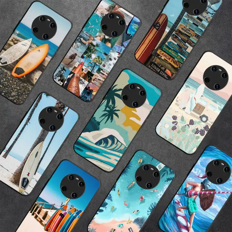 

Surfboard surfing art surf Girl Phone Case For Huawei Y5 Y62019 Y52018 Y92019 Luxury funda case for 9prime2019