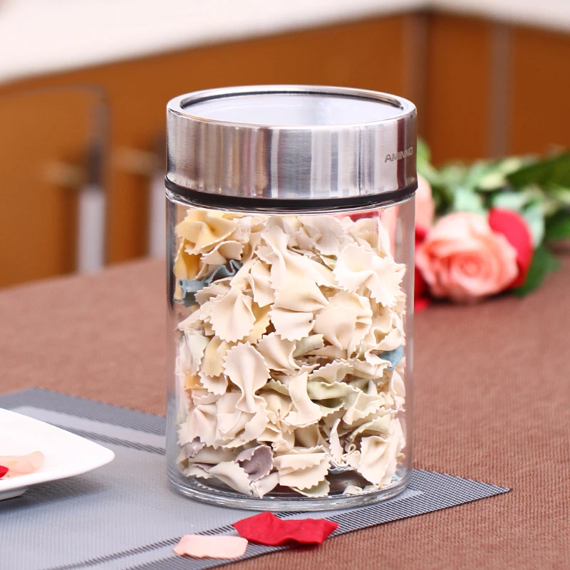 AMINNO Стеклянная банка для хранения продуктов в стеклянной бутылке 1.25л. Контейнер