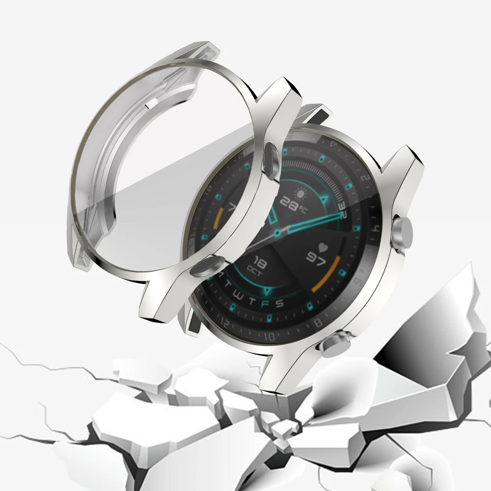 Высококачественный мягкий чехол для часов из ТПУ с защитой экрана Huawei GT 2 46 мм 42