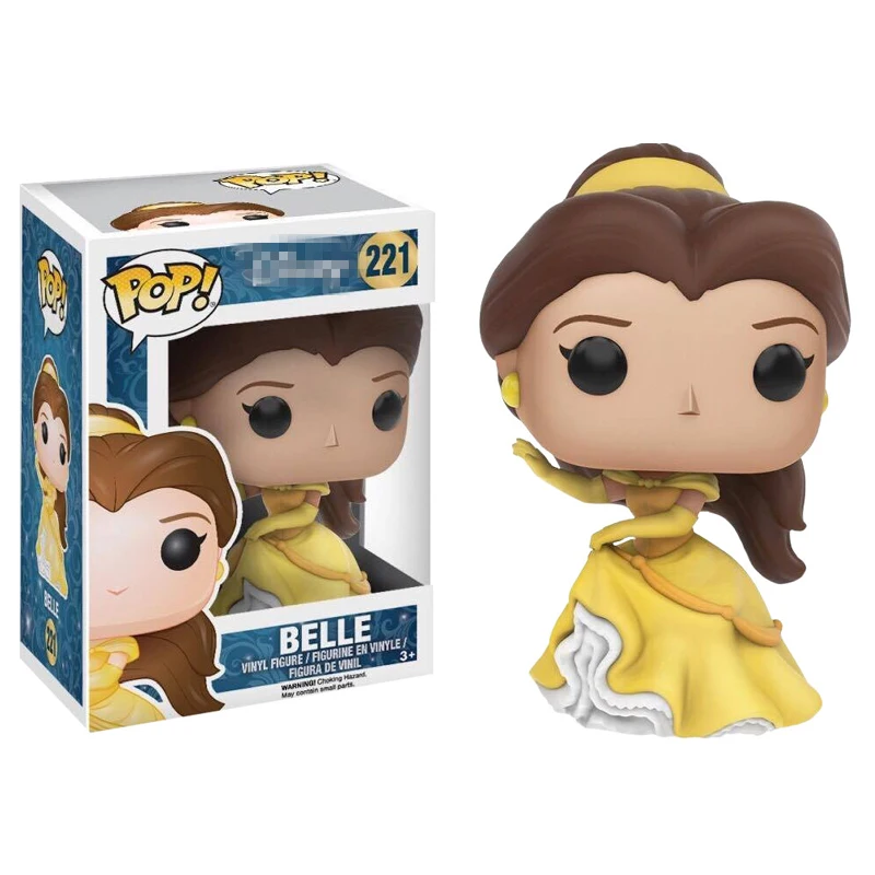 221 with box Funko Поп принцесса Белоснежка Эльза Белл Алиса Золушка фигурки 10 см ПВХ Модель Коллекция подарок игрушки для девочек на день рождения - Цвет: 221 with box