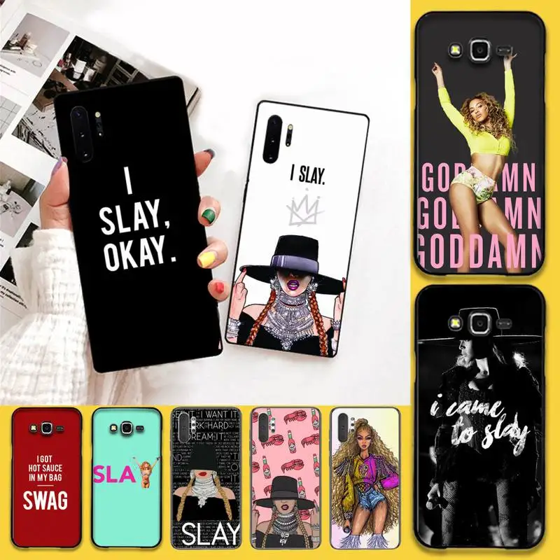 Чехол Beyonce I slay для телефона Samsung Note 7 8 9 10 Lite Plus Galaxy J7 J8 J6 2018 Prime | Мобильные телефоны и