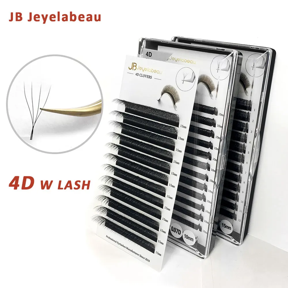 Новые натуральные ресницы 4D W с четырьмя листьями C &amp D наращивание ресниц