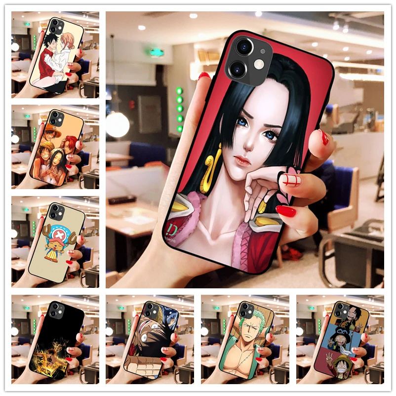 Чехол One Piece для iPhone с японским аниме Луффи Тони Чоппер 11 pro XS MAX 8 7 6 6S Plus X 5S SE 2020 XR |