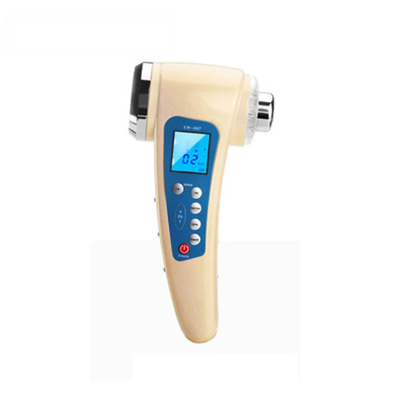 7 цветов светодиодный Ультразвуковой Массажер лица фотон ультразвуковая терапия