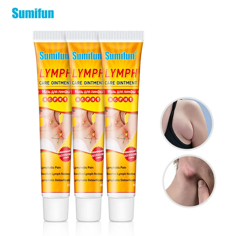 

3Pcs Sumifun Lymphatic Detox Cream Lymph Ointment Neck Anti-Swelling Cream Armpit Lymph Nodes Medical Plaster Health Care 20G