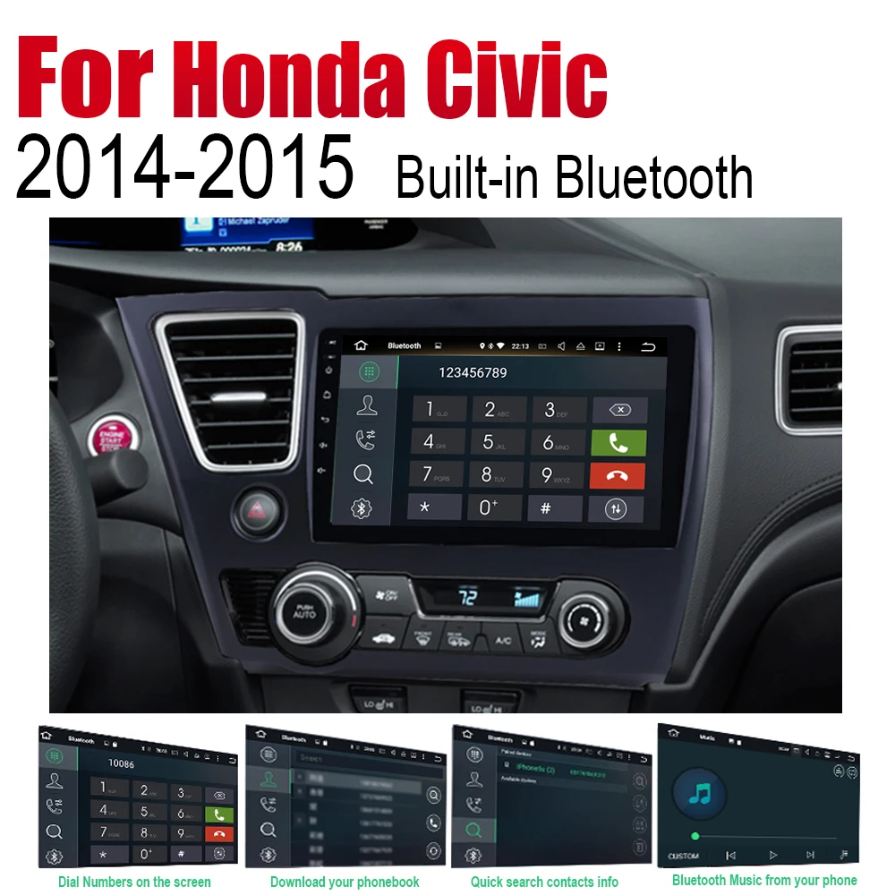 Автомобильный GPS навигатор ZaiXi Android для Honda Civic 2014 ~ 2015 проигрыватель с навигацией Wi